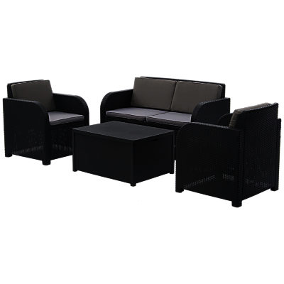 Allibert Oasis Lounge Set Graphite